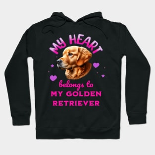 My Heart Belongs to my Golden Retriever Dog Hoodie